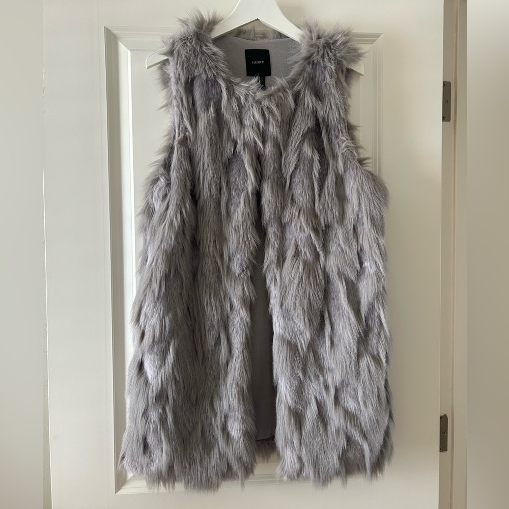 Faux fur vest
